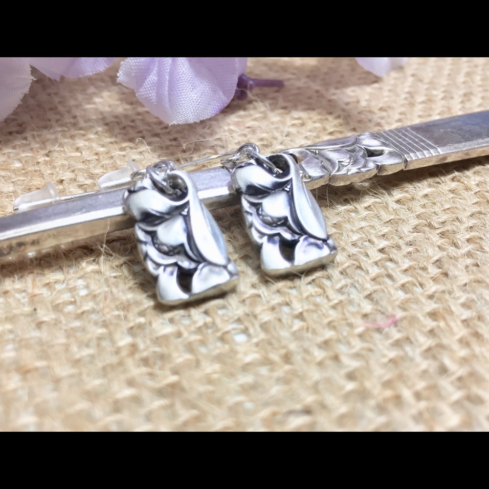 Vintage Sterling Silver Plate Earrings Handmade